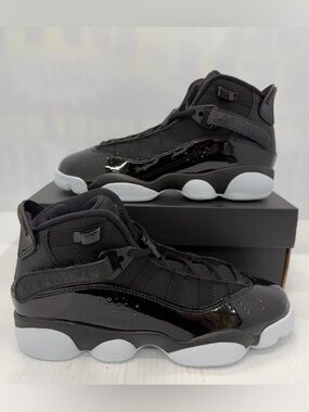 Jordan 6 Rings Black White (GS) Kids Sneakers Size 4.5Y 323419-011
